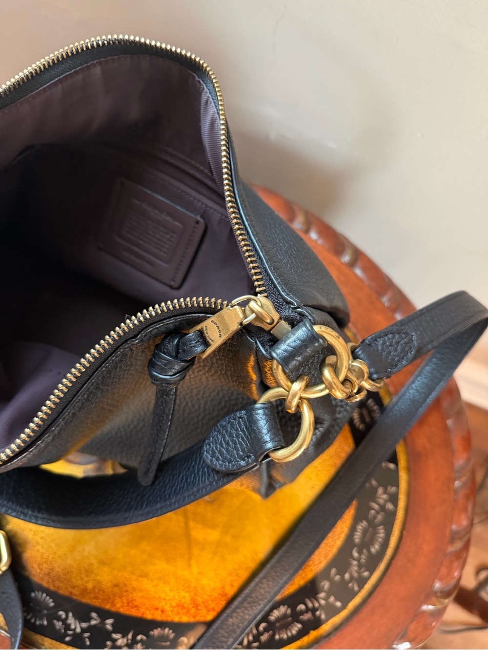 Coach Shay Black Pebbled Leather Shoulder Crossbody Bag - Picture 10 of 11